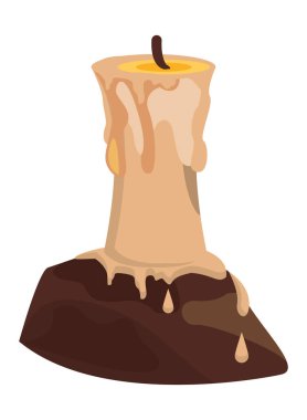 Parafin mum cadılar bayramı simgesi izole