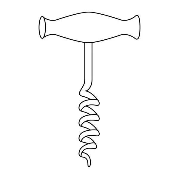 Corkscrew utensil icon design — 스톡 벡터