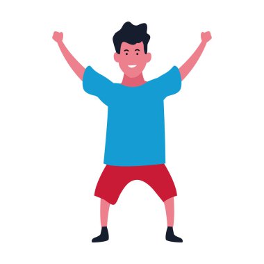 Mutlu çocuk simgesi, düz tasarım