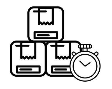 Posta servisini paketleyen kutu yığını