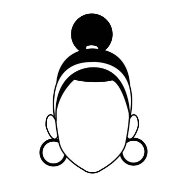 Küpe dizaynlı Avatar kadın yüzü