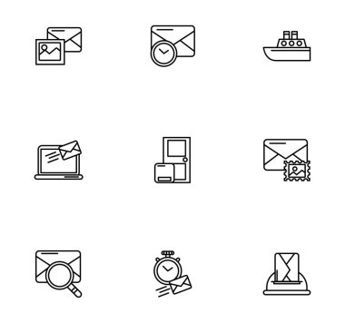 posta servisi simgelerinin demeti