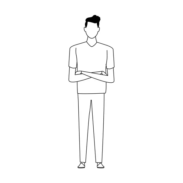 Ikona man avatar, plochý design — Stockový vektor