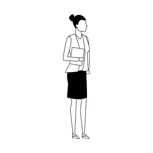 Avatar femme d'affaires debout icône — Image vectorielle