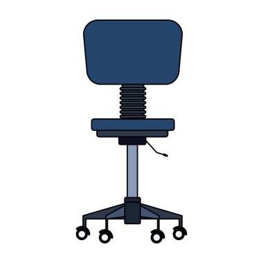 ofis koltuğu simgesi, düz tasarım