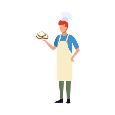 Önlüklü ve şef şapkalı Avatar Adam