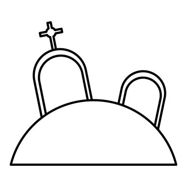 Cadılar bayramı mezarlığı çapraz mezarlık simgesi