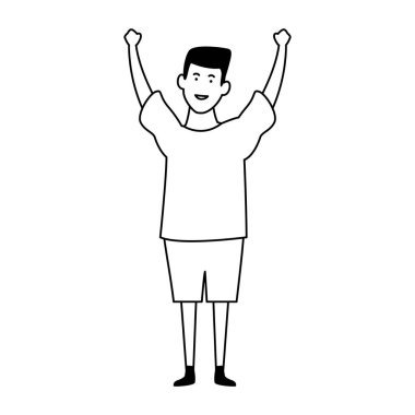 Mutlu çocuk simgesi, düz tasarım