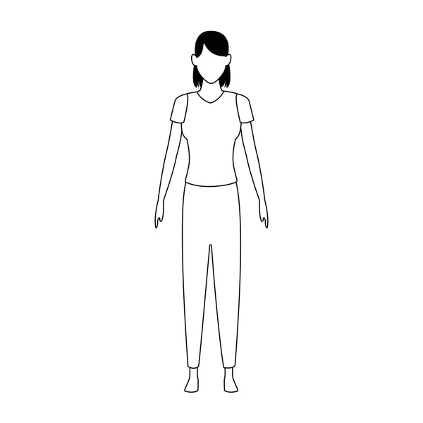 Icono de chica avatar, diseño plano — Vector de stock