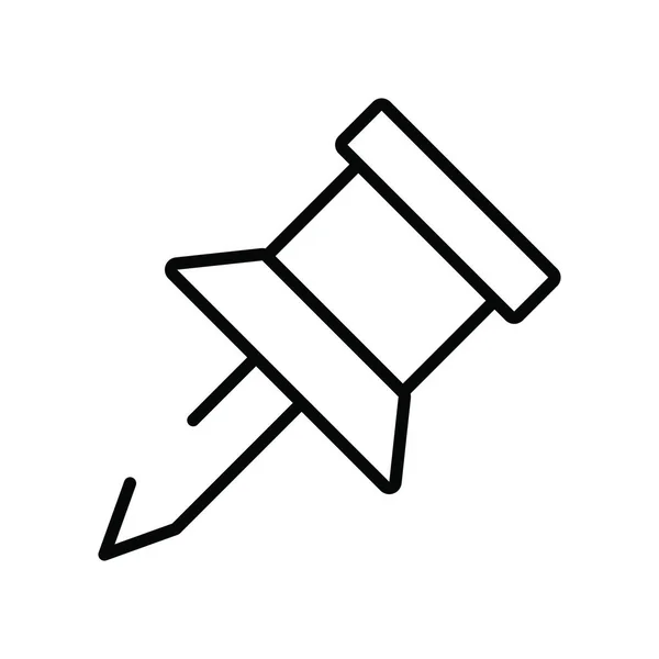 Carta nota pin icona isolata — Vettoriale Stock