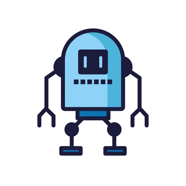 Icona isolata cyborg robot umanoide — Vettoriale Stock