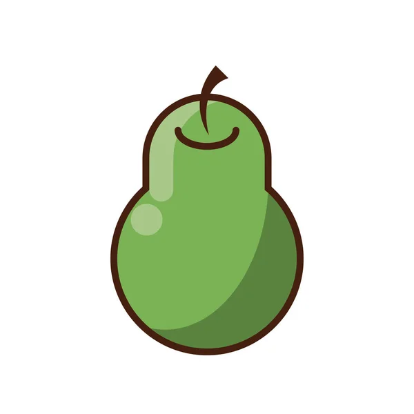 Fresh pear fruit nature icon — Stock Vector