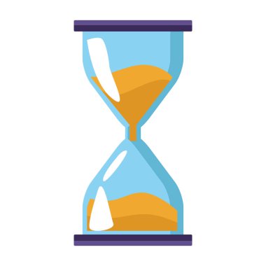 Kum saati simgesi, düz renkli tasarım