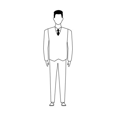 avatar iş adamı simgesi, düz tasarım