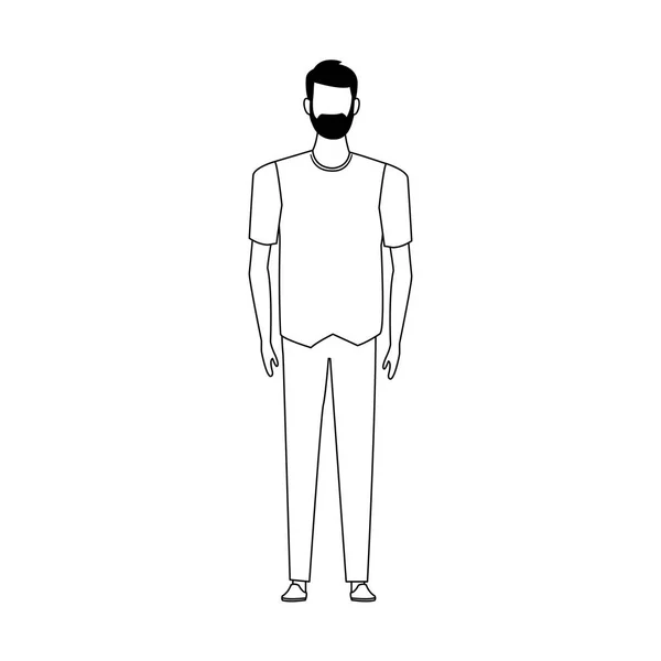 Мужчина с бородой, плоский дизайн — стоковый вектор