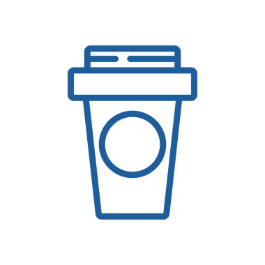 Plastik kap simgesinde kahve