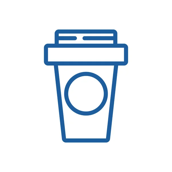 Café no ícone recipiente de plástico — Vetor de Stock