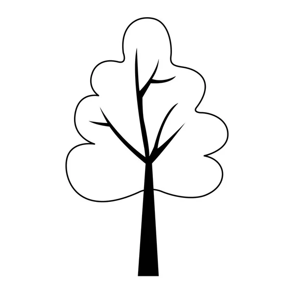 Herbst Baum Pflanze saisonal isoliert Symbol — Stockvektor