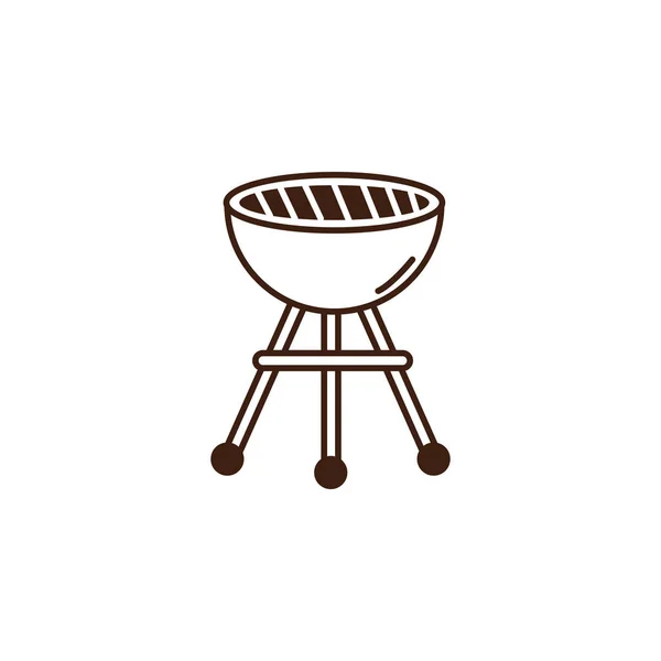 Oktoberfest fırın ızgara kutlaması izole edilmiş ikonu — Stok Vektör