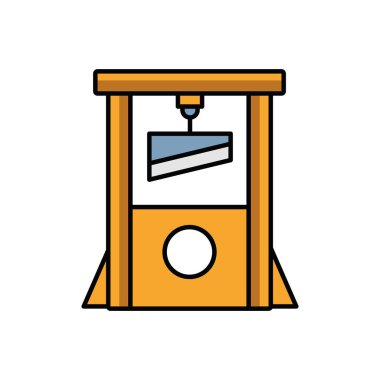 Cadılar bayramı Gillotine silahı izole edilmiş ikon