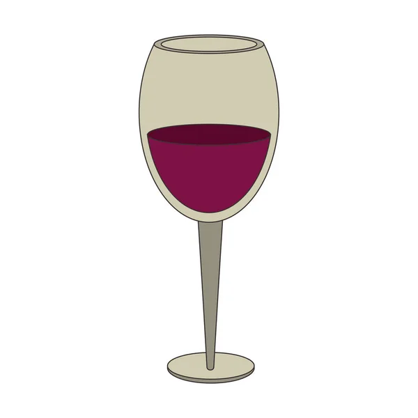 玻璃图标设计的葡萄酒 — 图库矢量图片