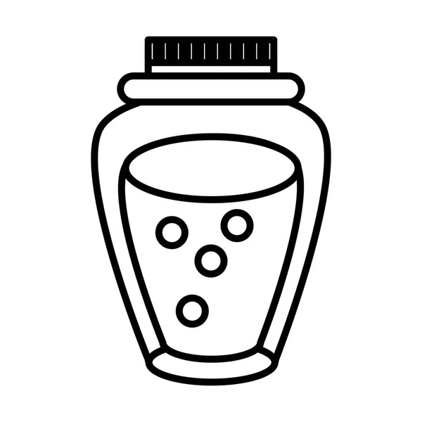 Thanksgiving preserve jar isolated icon — Stock Vector