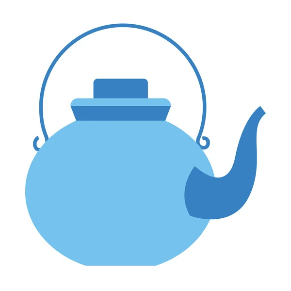 Teapot vattenkokare dryck utensil tecknad — Stock vektor
