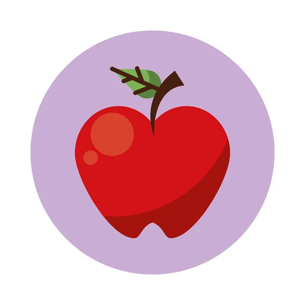 Apfel frisches Obst Natur Symbol — Stockvektor