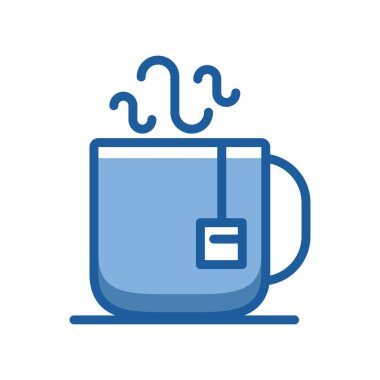 çay fincanı çatal bıçak izole simgesi