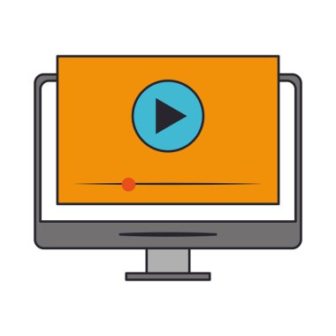 bilgisayar ve teknoloji izole edilmiş simge