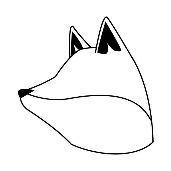 Cartoon fox head icon, flat design — 스톡 벡터