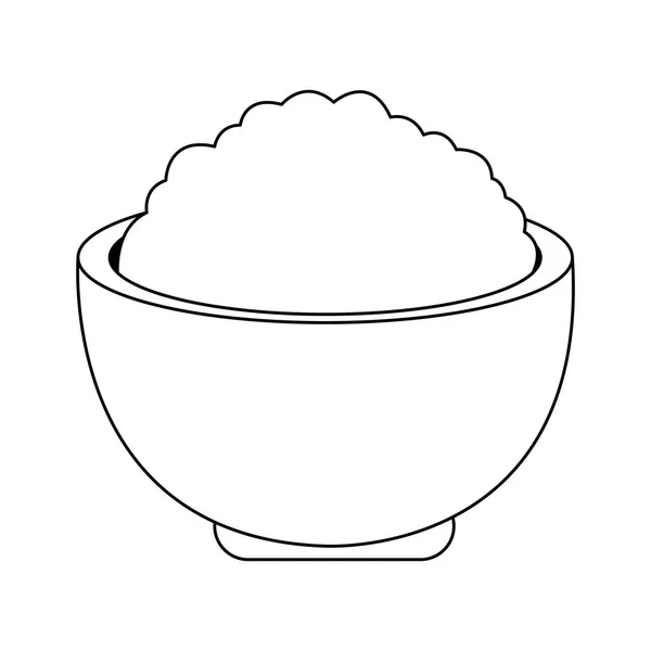 Bowl with rice icon, flat design — 스톡 벡터