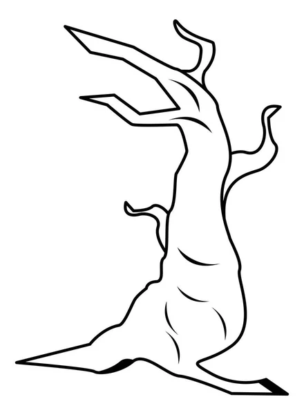 Ikone für dunklen Halloween-Baum — Stockvektor