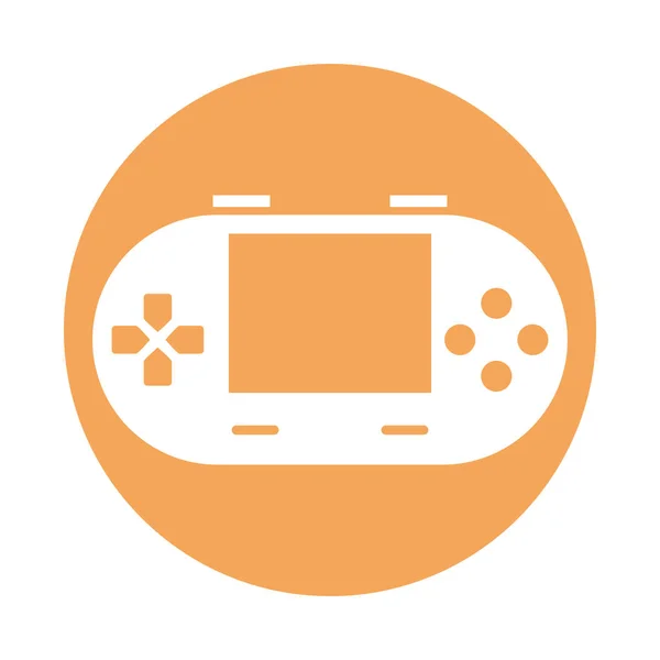 Icône de dispositif portable de jeu vidéo — Image vectorielle