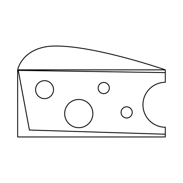 Pedazo de diseño icono de queso — Archivo Imágenes Vectoriales
