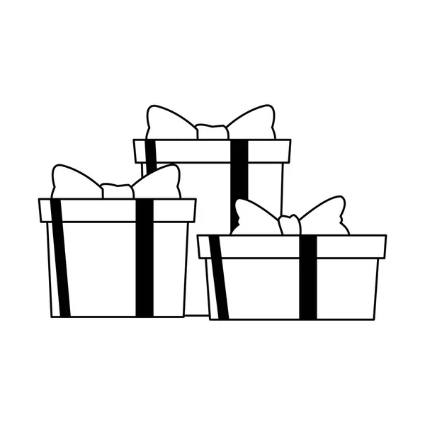 Boîte cadeau icône image, design plat — Image vectorielle