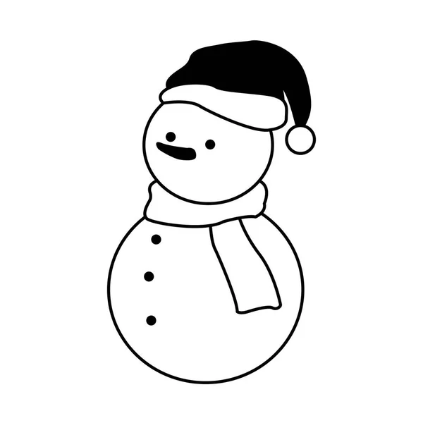 Икона снеговика, плоский дизайн — стоковый вектор