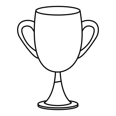 Siyah ve beyaz olarak izole edilmiş kupa sembolü.