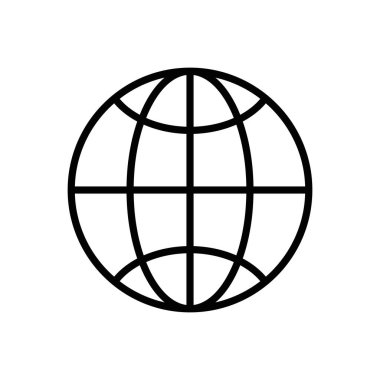 küre gezegen tarayıcı izole simgesi