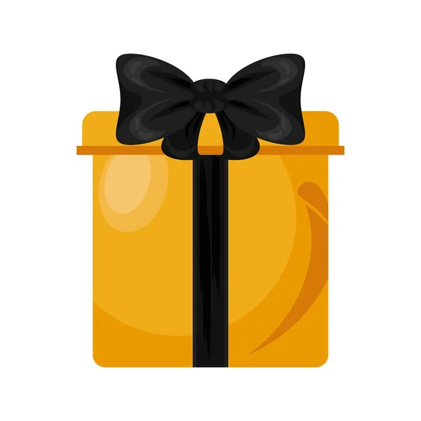 Giftbox present with bow icon — Stock Vector