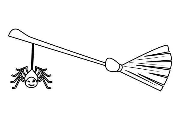 Паучье насекомое с метлой ведьмы — стоковый вектор