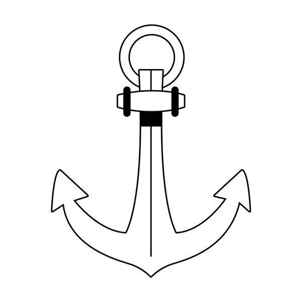 Anchor Marine navigasyon retro simgesi — Stok Vektör