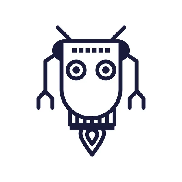 Roboter schwimmt Cyborg isoliert Symbol — Stockvektor