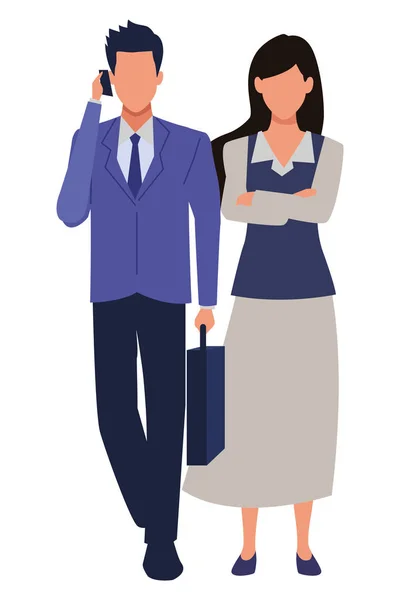 Exécutif entreprise entrepreneur couple — Image vectorielle