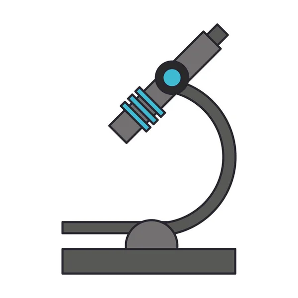 Mikroskop laboratorieutrustning isolerad ikon — Stock vektor