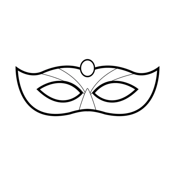 Enkel karneval mask ikon, platt design — Stock vektor