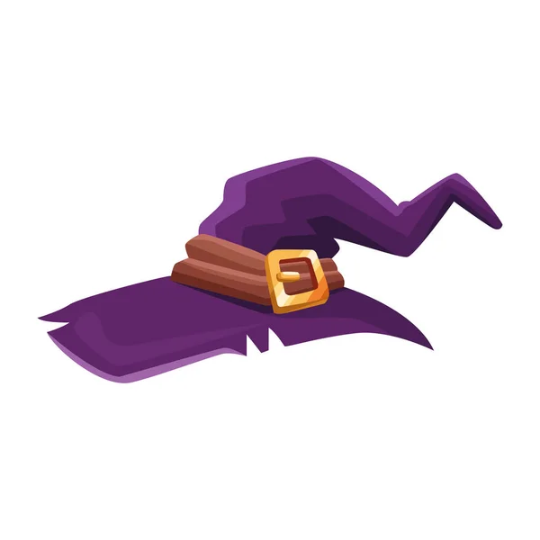 Halloween witch hat accessory icon — Stock Vector