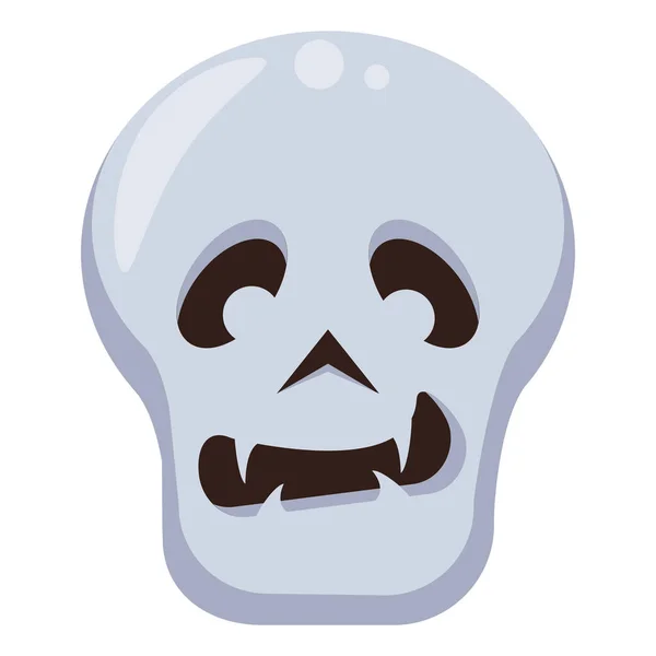 Halloween cabeza del cráneo icono aislado — Vector de stock
