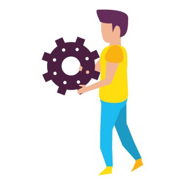 teknoloji destek ve bakım karikatür