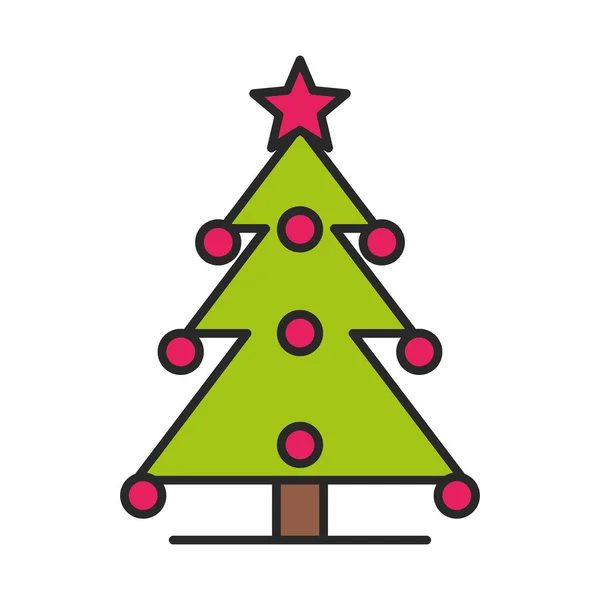 God jul barrträd ikon — Stock vektor